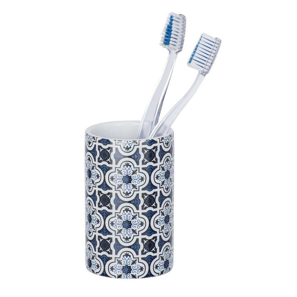 Murcia Ceramic Toothbrush Tumbler Blue - BATHROOM - Toothbrush Holders - Soko and Co