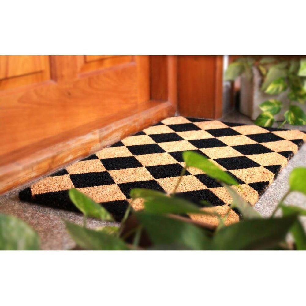 Natural Coir Doormat Black Diamond - HOME STORAGE - Accessories and Decor - Soko and Co