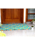 Natural Coir Doormat Blue Kimberley Diamond - HOME STORAGE - Accessories and Decor - Soko and Co