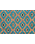 Natural Coir Doormat Blue Kimberley Diamond - HOME STORAGE - Accessories and Decor - Soko and Co