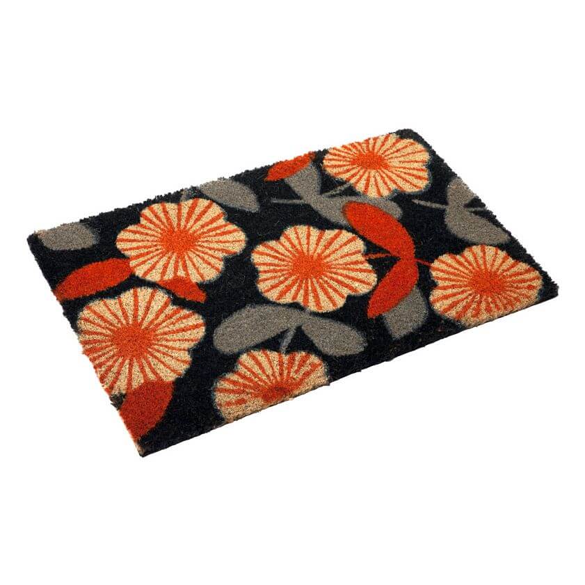 Natural Coir Doormat Floral - HOME STORAGE - Accessories and Decor - Soko and Co