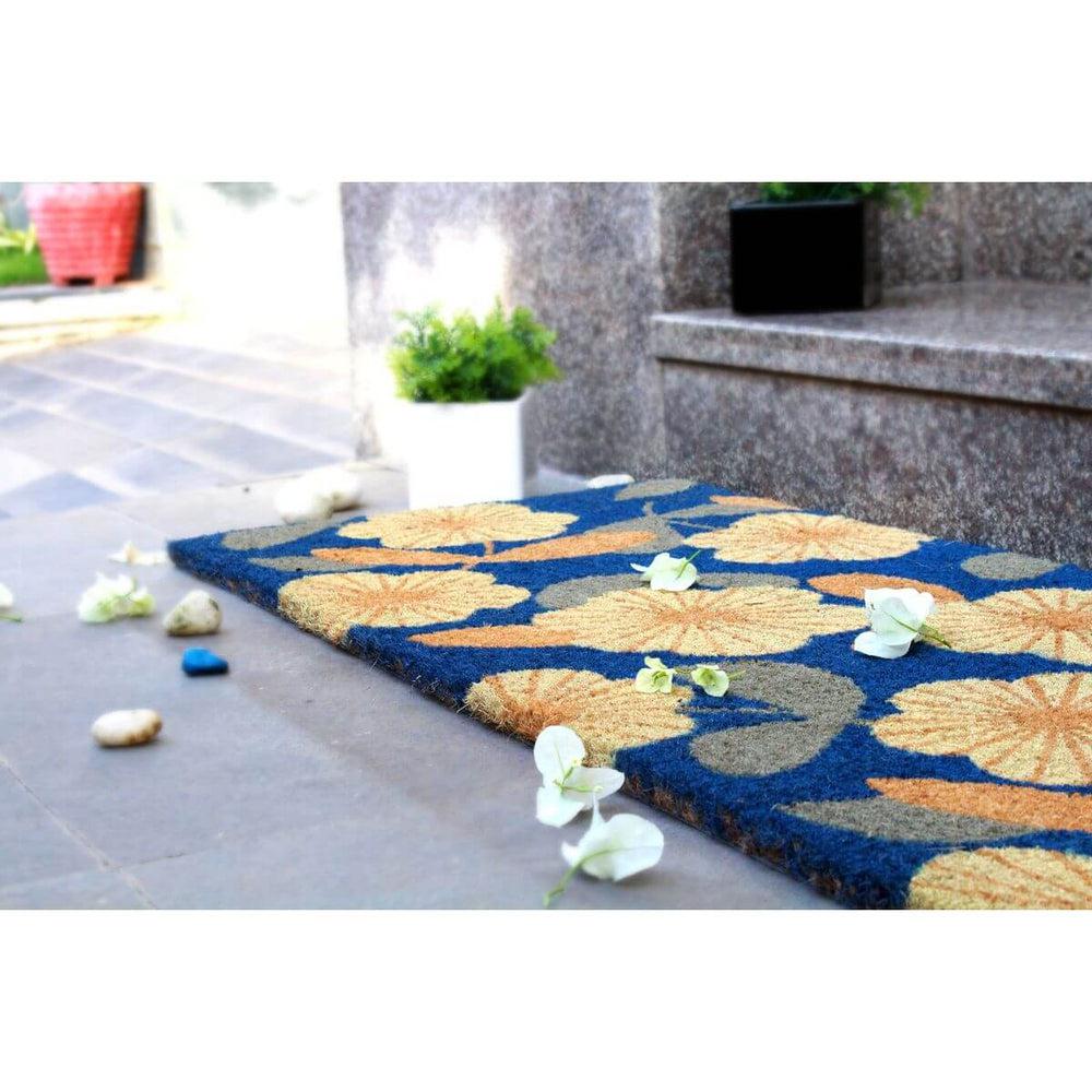 Natural Coir Doormat Floral - HOME STORAGE - Accessories and Decor - Soko and Co