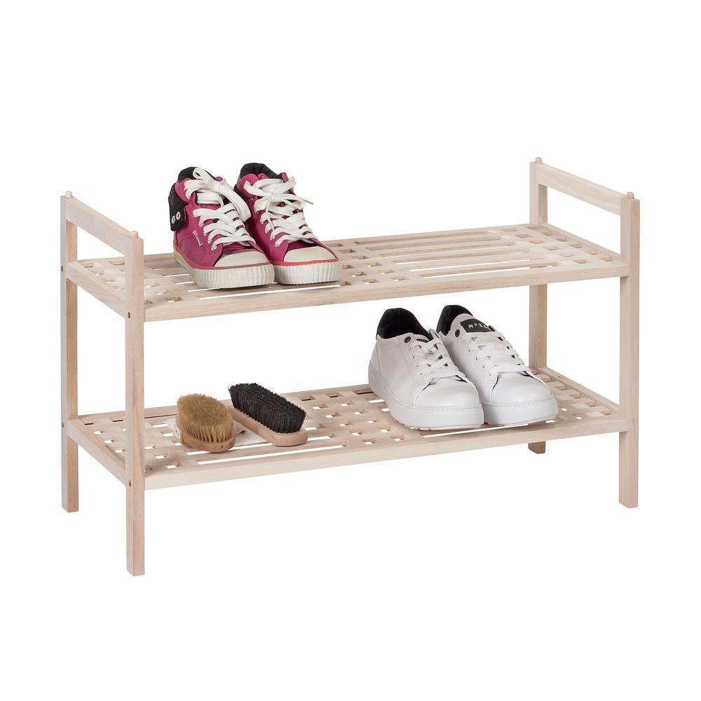 Norway 2 Tier Shoe Rack White Wash - WARDROBE - Shoe Storage - Soko and Co