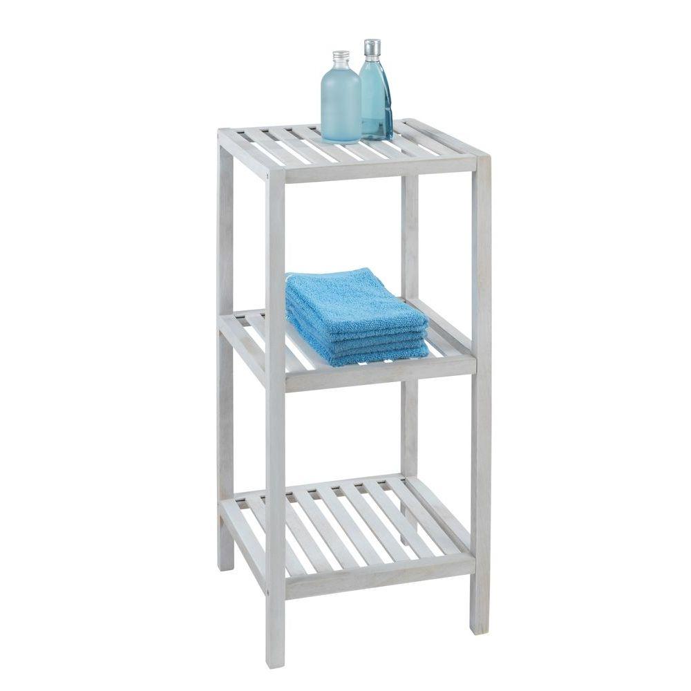 Norway 3 Tier Shelving Unit White Wash - HOME STORAGE - Shelves and Cabinets - Soko and Co