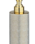 Nuria Ceramic Soap Dispenser White Gold - BATHROOM - Soap Dispensers and Trays - Soko and Co