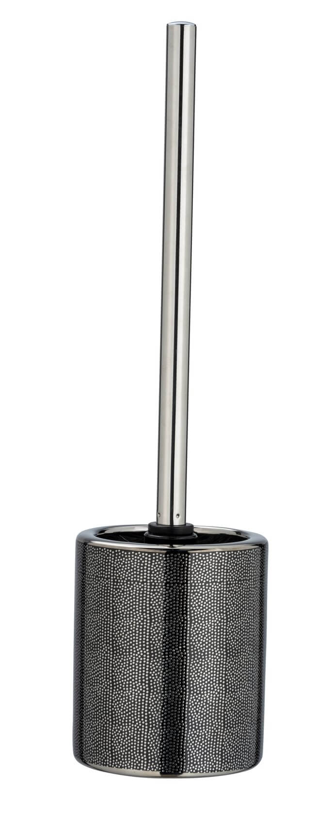 Nuria Ceramic Toilet Brush Silver Anthracite - BATHROOM - Toilet Brushes - Soko and Co