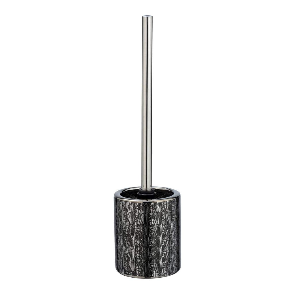 Nuria Ceramic Toilet Brush Silver Anthracite - BATHROOM - Toilet Brushes - Soko and Co