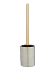 Nuria Ceramic Toilet Brush White Gold - BATHROOM - Toilet Brushes - Soko and Co