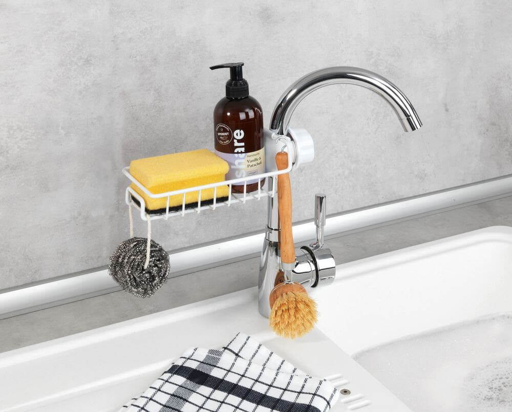 On Tap Sponge Caddy White - KITCHEN - Sink - Soko and Co