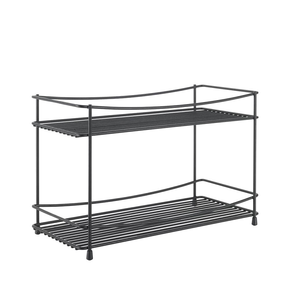 Oregano 2 Tier Wide Freestanding Spice Rack Matte Black - KITCHEN - Spice Racks - Soko and Co