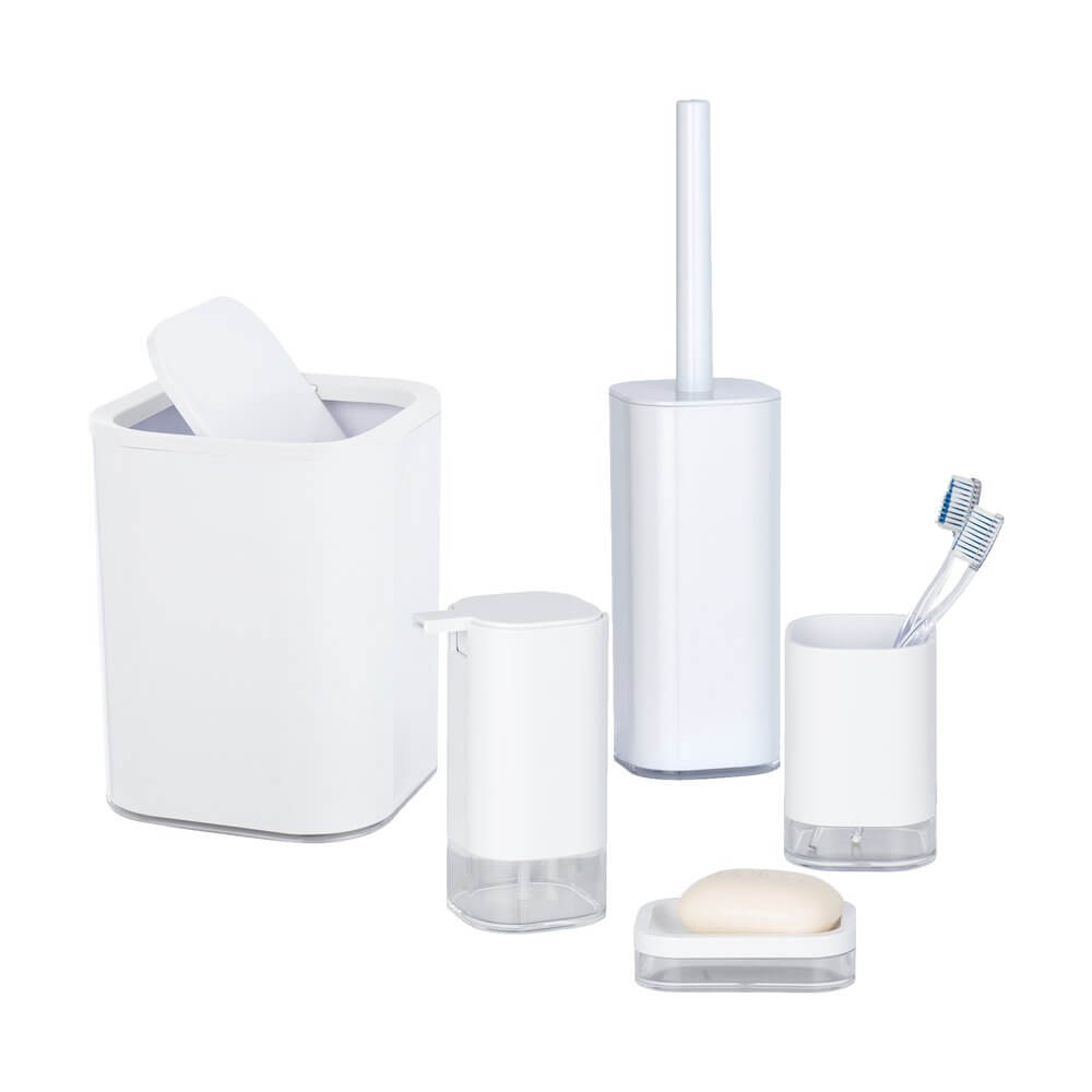 Oria 5 Piece Bathroom Accessories Set White - BATHROOM - Bathroom Accessory Sets - Soko and Co