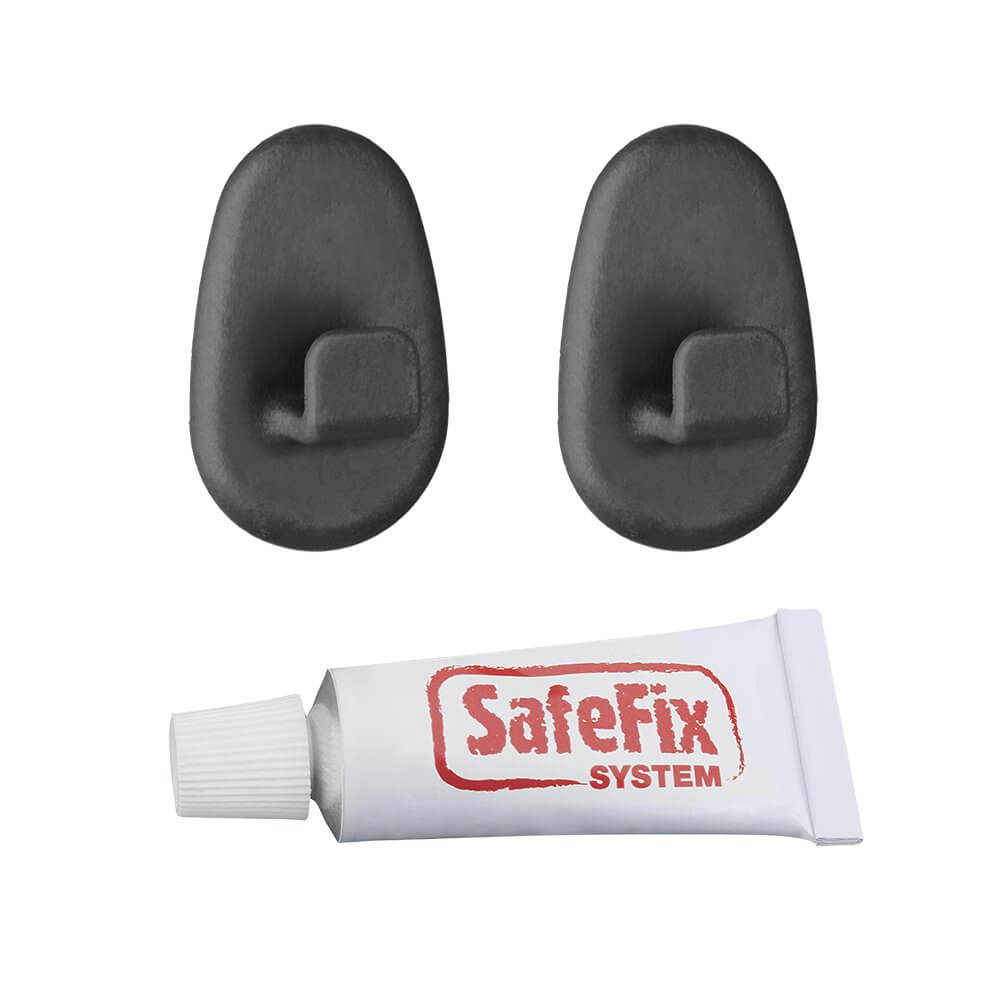 Origin Safe-Fix Adhesive Hooks 2 Pack Matte Black - BATHROOM - Shower Caddies - Soko and Co