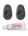 Origin Safe-Fix Adhesive Hooks 2 Pack Matte Black - BATHROOM - Shower Caddies - Soko and Co