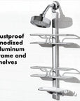 OXO 3 Tier Aluminium Shower Caddy - BATHROOM - Shower Caddies - Soko and Co