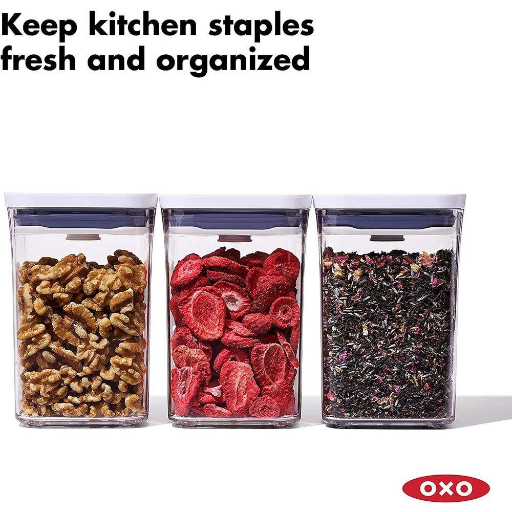 OXO Pop 2.0 3 Piece Square Pantry Container Set - KITCHEN - Food Containers - Soko and Co