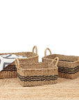 Palash Large Rectangular Seagrass Storage Basket - HOME STORAGE - Baskets and Totes - Soko and Co