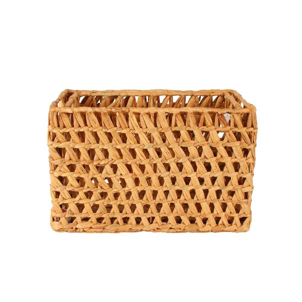 Poe Large Rectangular Water Hyacinth Storage Basket - HOME STORAGE - Baskets and Totes - Soko and Co