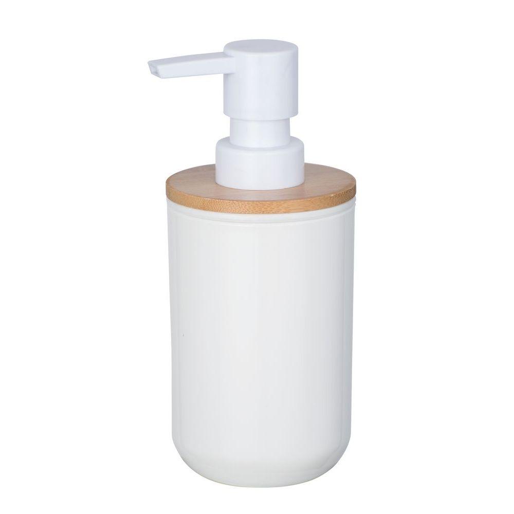 Posa Soap Dispenser White & Bamboo - BATHROOM - Soap Dispensers and Trays - Soko and Co