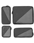 Recycled Travel Packing Cubes 4 Pack Black - LIFESTYLE - Travel and Outdoors - Soko and Co