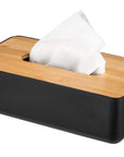 Rotello Tissue Box Black - HOME STORAGE - Tissue Boxes - Soko and Co