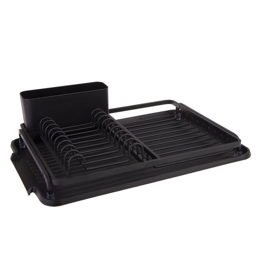 Rust Proof Aluminium Dish Rack Matte Black - KITCHEN - Dish Racks and Mats - Soko and Co