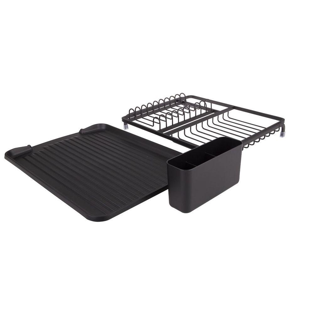 Rust Proof Aluminium Dish Rack Matte Black - KITCHEN - Dish Racks and Mats - Soko and Co