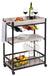 Rustico 3 Tier Kitchen Trolley Black - HOME STORAGE - Storage Trolleys - Soko and Co