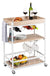 Rustico 3 Tier Kitchen Trolley White - HOME STORAGE - Storage Trolleys - Soko and Co