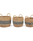 Sadar Large Round Seagrass Storage Basket - HOME STORAGE - Baskets and Totes - Soko and Co