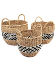 Sadar Large Round Seagrass Storage Basket - HOME STORAGE - Baskets and Totes - Soko and Co