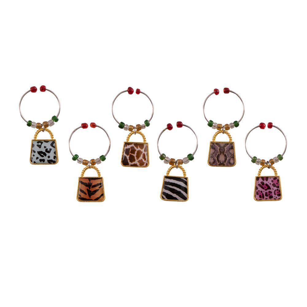 Safari Wine Glass Charms 6 Pack - WINE - Barware and Accessories - Soko and Co