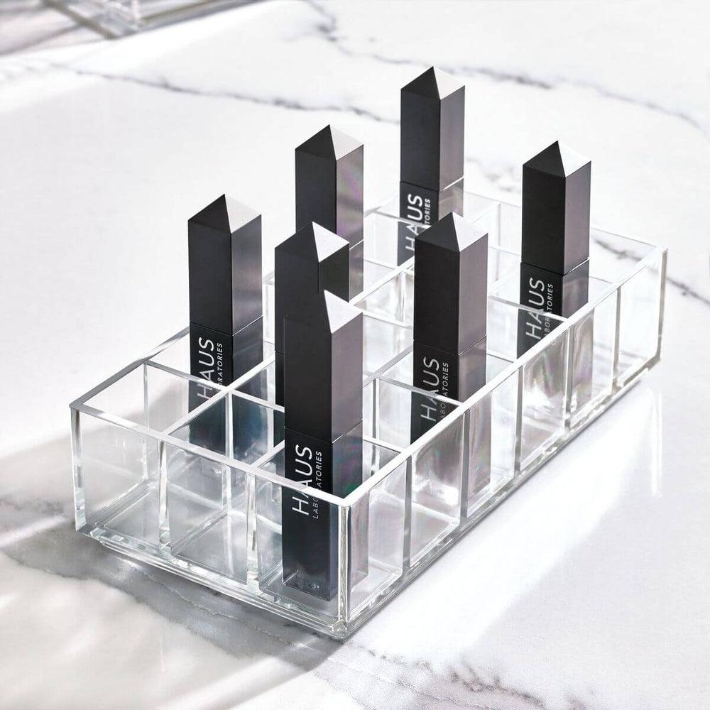 Sarah Tanno by iDesign 18 Compartment Lipstick Organiser Clear - BATHROOM - Makeup Storage - Soko and Co