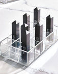 Sarah Tanno by iDesign 18 Compartment Lipstick Organiser Clear - BATHROOM - Makeup Storage - Soko and Co