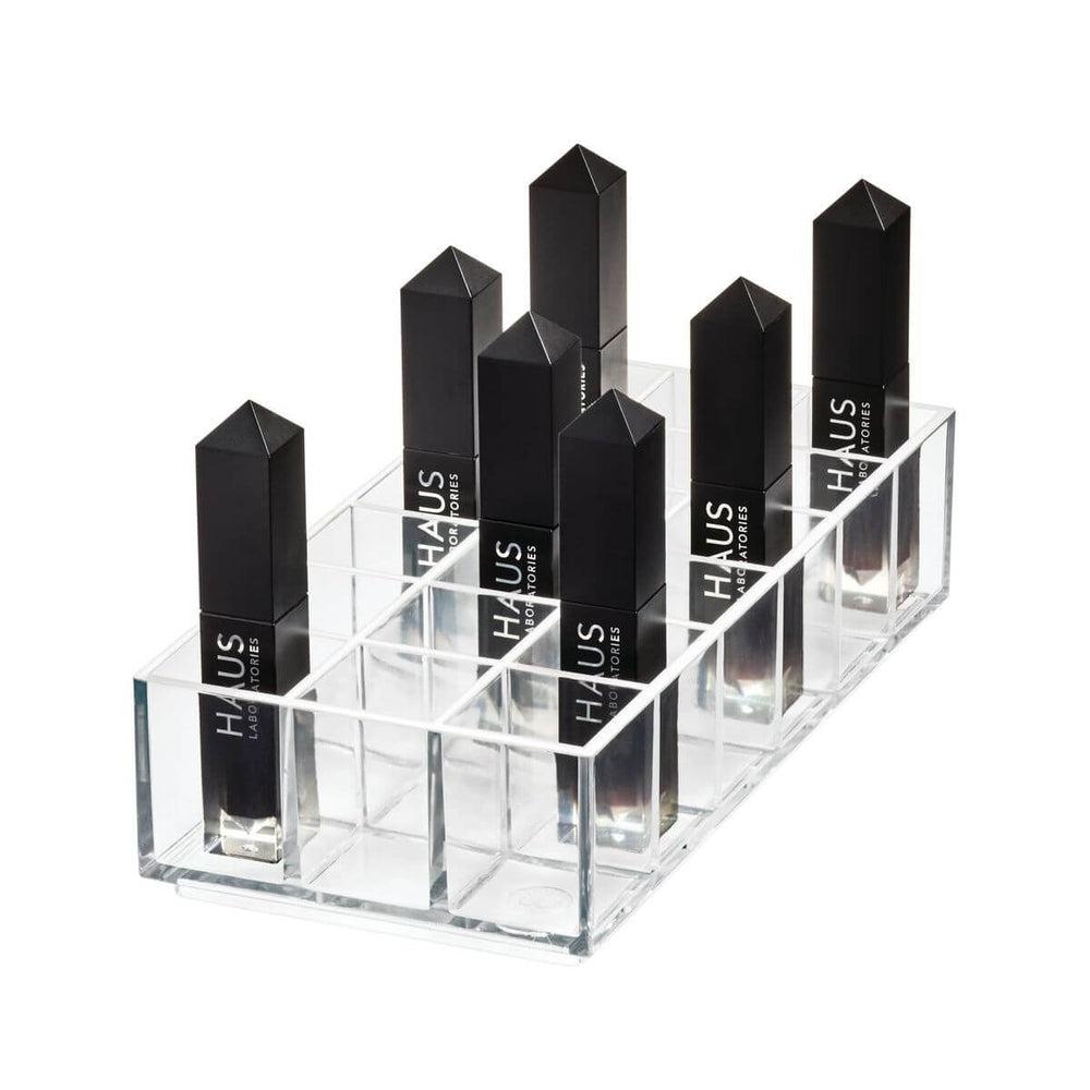 Sarah Tanno by iDesign 18 Compartment Lipstick Organiser Clear - BATHROOM - Makeup Storage - Soko and Co