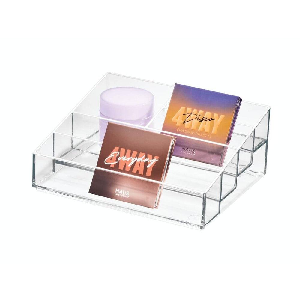 Sarah Tanno by iDesign 5 Compartment Tiered Makeup Organiser Clear - BATHROOM - Makeup Storage - Soko and Co