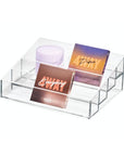 Sarah Tanno by iDesign 5 Compartment Tiered Makeup Organiser Clear - BATHROOM - Makeup Storage - Soko and Co