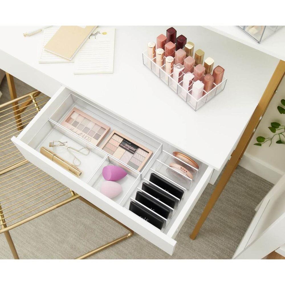 Sarah Tanno by iDesign 7 Compartment Palette Organiser Clear - BATHROOM - Makeup Storage - Soko and Co