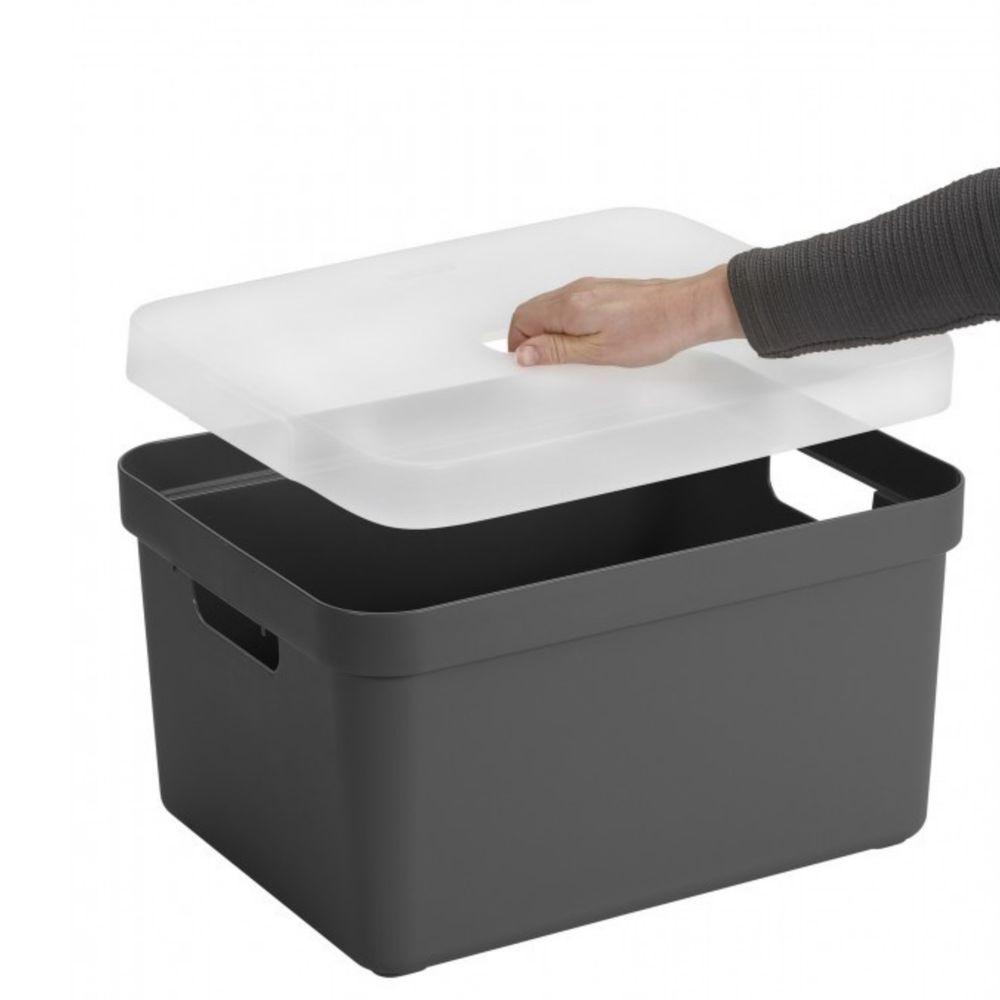 Sigma Home 13L Storage Box Anthracite - HOME STORAGE - Plastic Boxes - Soko and Co