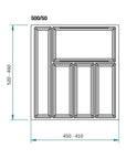 Sky 5 Compartment Custom Fit Cutlery Tray Grey - KITCHEN - Cutlery Trays - Soko and Co