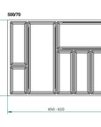 Sky 7 Compartment Custom Fit Cutlery Tray Grey - KITCHEN - Cutlery Trays - Soko and Co