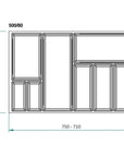 Sky 8 Compartment Custom Fit Cutlery Tray Grey - KITCHEN - Cutlery Trays - Soko and Co