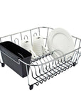 Small Chrome Plated Dish Rack Black - KITCHEN - Dish Racks and Mats - Soko and Co