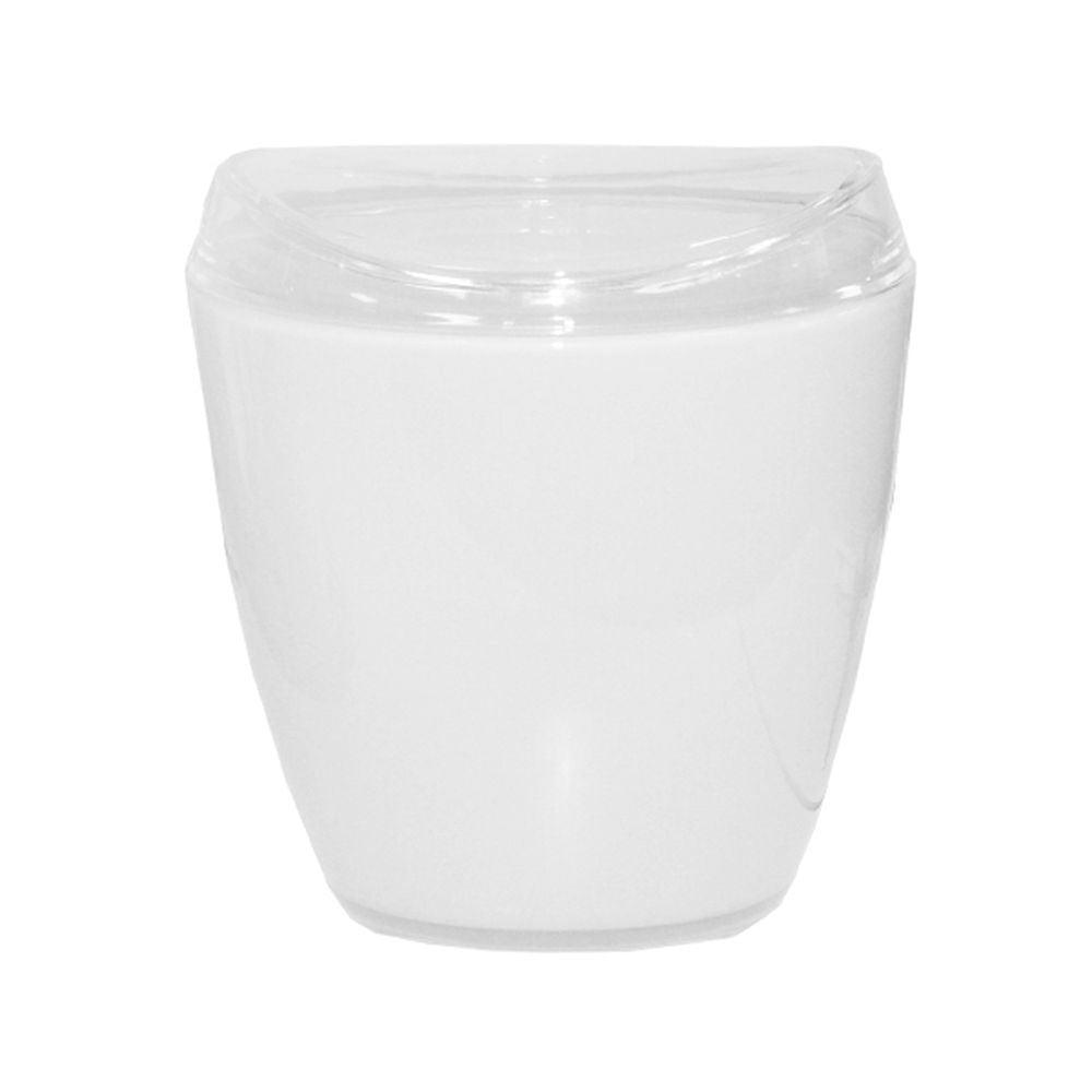 Splash Oval Waste Bin White - BATHROOM - Bins - Soko and Co