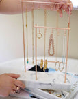 Stackers 2 Tier Jewellery Stand Marble & Rose Gold - WARDROBE - Jewellery Storage - Soko and Co