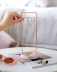 Stackers 8 Hook Jewellery Stand Marble & Rose Gold - WARDROBE - Jewellery Storage - Soko and Co