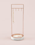 Stackers 8 Hook Jewellery Stand Marble & Rose Gold - WARDROBE - Jewellery Storage - Soko and Co