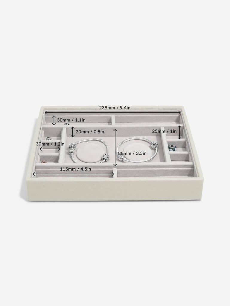 Stackers Classic 11 Compartment Jewellery Tray Oatmeal - WARDROBE - Jewellery Storage - Soko and Co