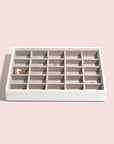 Stackers Classic 25 Compartment Jewellery Tray White - WARDROBE - Jewellery Storage - Soko and Co