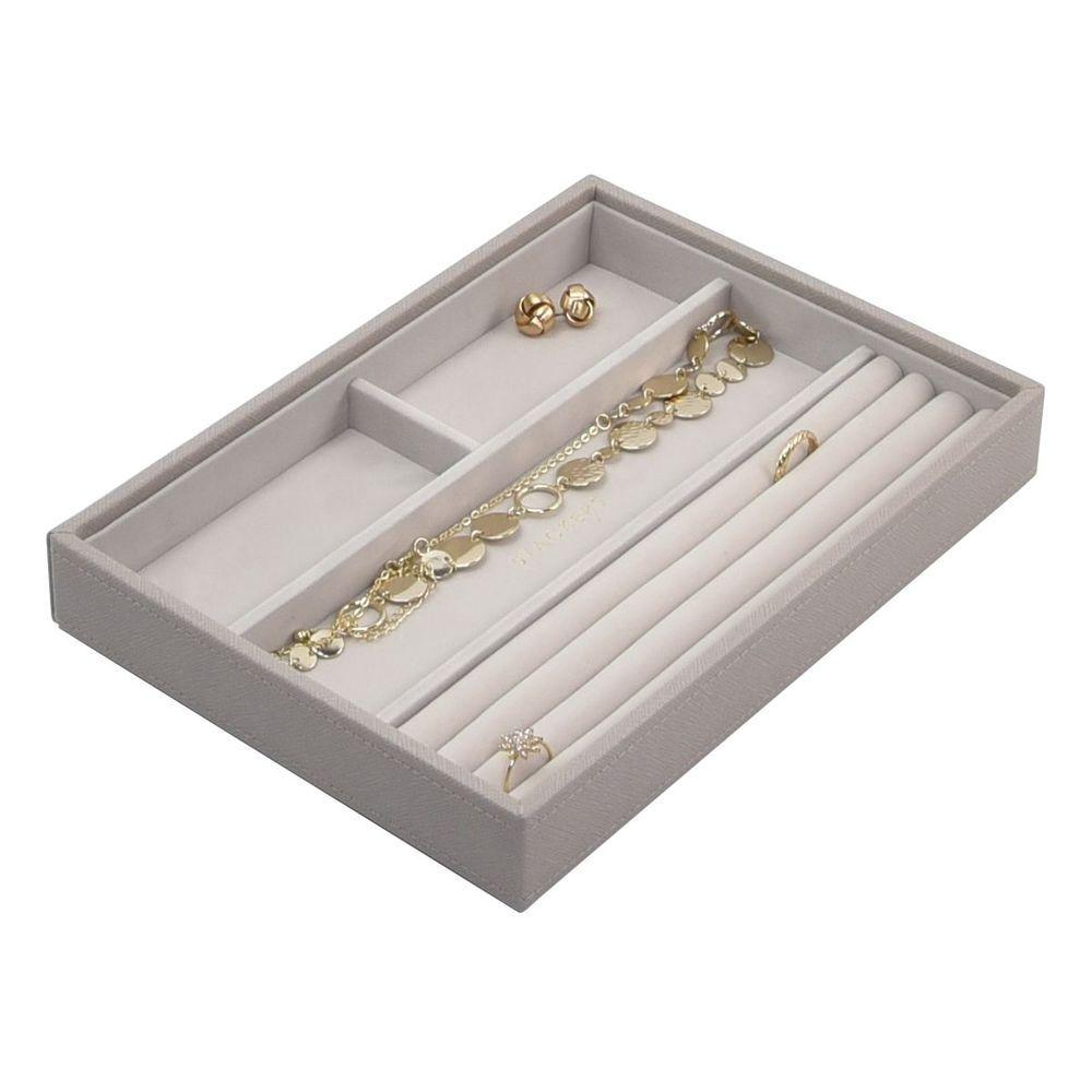 Stackers Classic 4 Compartment Jewellery Tray Taupe - WARDROBE - Jewellery Storage - Soko and Co