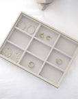 Stackers Classic 9 Compartment Jewellery Tray Oatmeal - WARDROBE - Jewellery Storage - Soko and Co